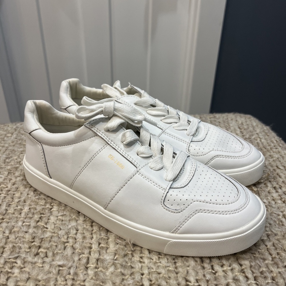 Sam Edelman NY Edie Ethyl White Leather Lace Up Sneaker Shoes Sz 9 US 40‎ EU